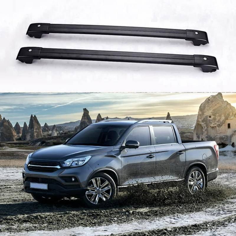 Auto-Dachträger für SsangYong Musso 2018+, Aluminium-Rostschutz-Querstange, Ersatzteile für Dachgepäck,A von BNMJY