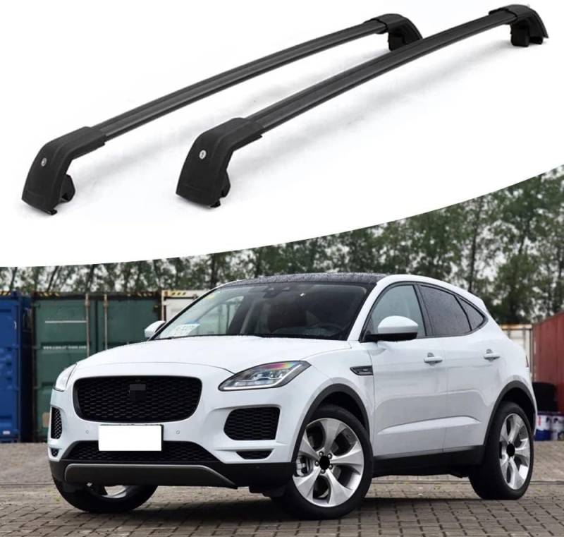 Autodachträger für Jaguar E-Pace 2018 2019, Aluminium-Rostschutz-Querstange, Dachgepäck-Ersatzteile,A von BNMJY