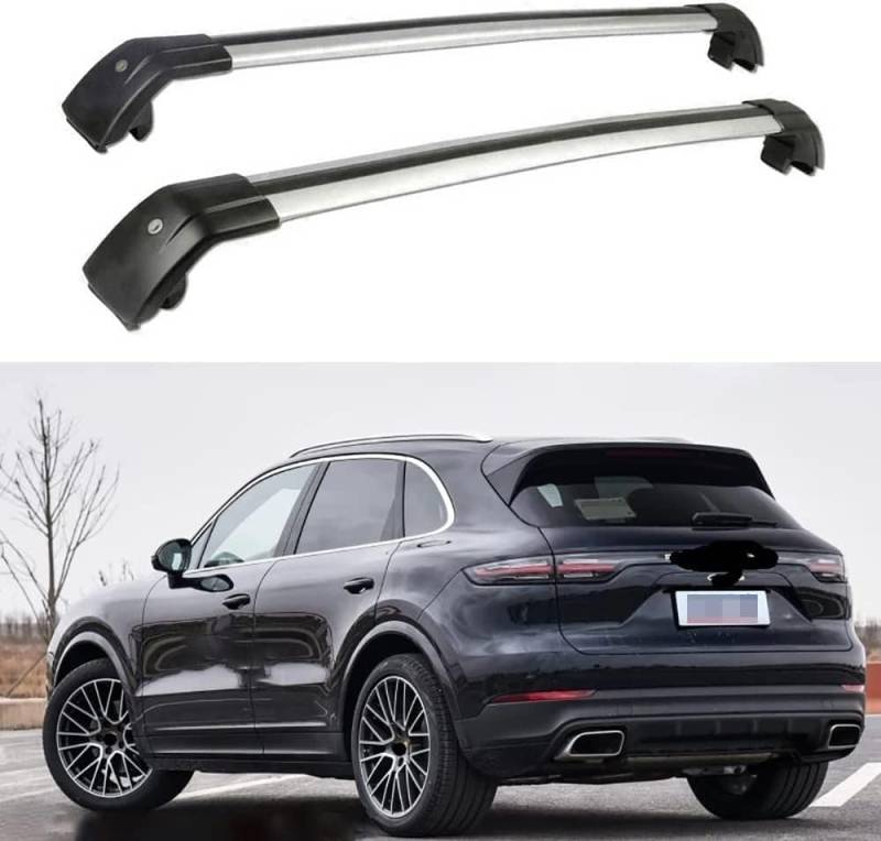 Autodachträger für Porsche Cayenne SUV 2018 2019, Aluminium-Rostschutz-Querträger-Dachgepäck-Ersatzteile,A von BNMJY