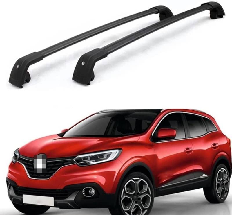 Autodachträger für Renault Kadjar 2015-2022, Aluminium-Rostschutz-Querträger-Dachgepäck-Ersatzteile,B von BNMJY