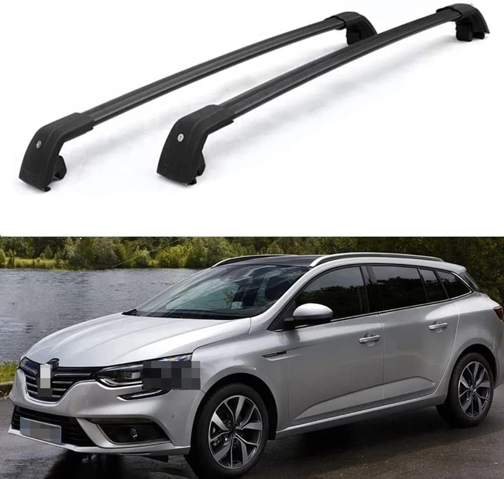 Autodachträger für Renault Megane Estate 2016+, Aluminium-Rostschutz-Querträger-Dachgepäck-Ersatzteile,B von BNMJY