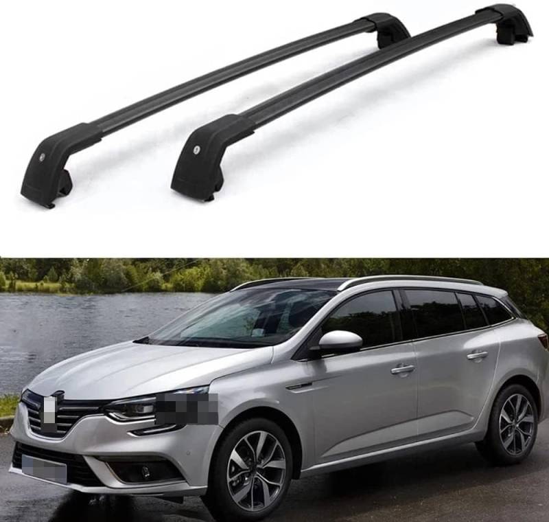 Autodachträger für Renault Megane Estate 2016+, Aluminium-Rostschutz-Querträger-Dachgepäck-Ersatzteile,B von BNMJY