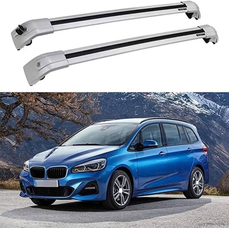 Dachträger für BM-W 2er-Serie F46 Gran Tourer 2015–2021, Aluminium-Dachträger, Dachreling, Querträger, abschließbar – passend für bündige Dachreling, Querträger von BNMJY