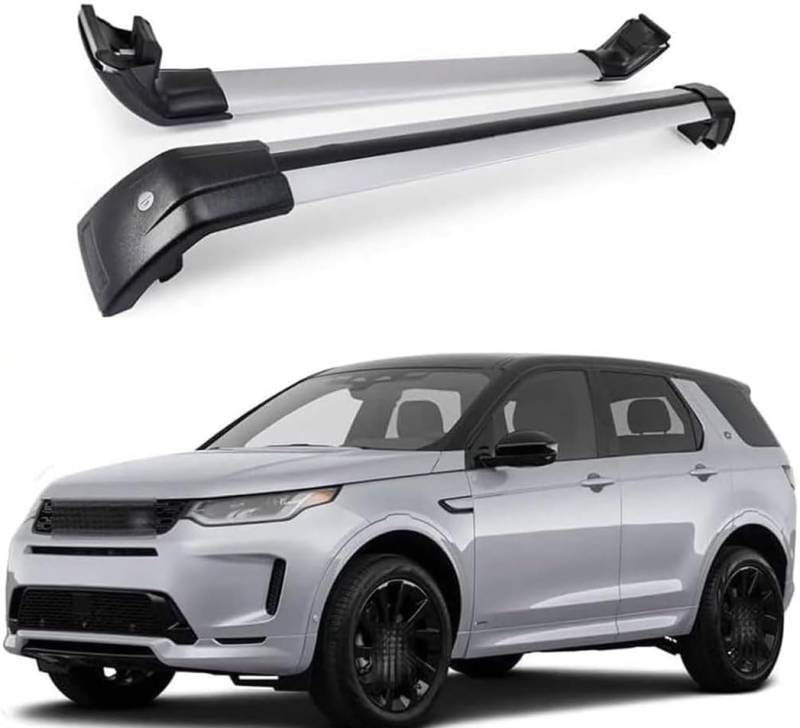 Dachträger für Discovery Sport 2015-2022, Aluminium-Dachträger, Dachreling, Querträger, abschließbar – passend für bündige Dachreling, Querträger von BNMJY