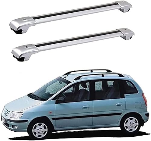 Dachträger für Hyundai Matrix 5-Türer MPV 2001-2021, Aluminium-Dachträger, Dachreling, Querträger, abschließbar – passend für bündige Dachreling, Querträger von BNMJY