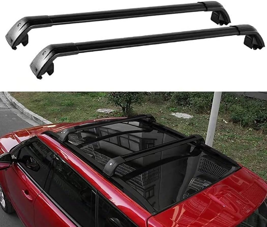 Dachträger für L- und R-Over Range Rover Evoque L358 2011–2019, Aluminium-Dachträger, Dachreling, Querträger, abschließbar – passend für bündige Dachreling, Querträger von BNMJY