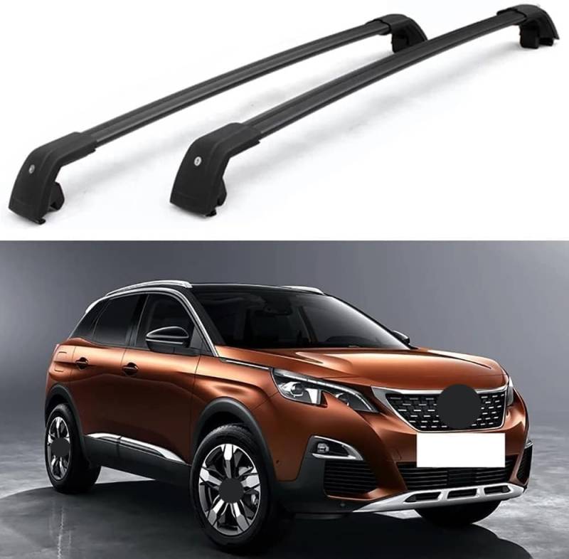 Stück Auto-Dachträger für Peugeot 3008 2017 2018 2019 2022, Querträger, Transport, Aufbewahrung, Dachgepäckträger, Schienenträger, Modifikationszubehör von BNMJY