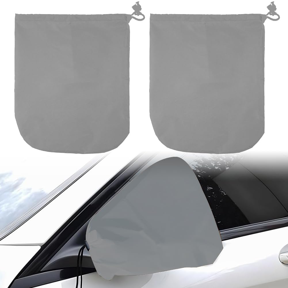 Auto Außenspiegel Frostabdeckung Spiegel Frostschutz Abdeckung Seitenspiegel Schneedecke Auto Rückspiegel Schneeabdeckung Autospiegel Schutzhülle Schneeabdeckung Seitenspiegelabdeckung 2 PCS (Silber) von BNOYONERAS