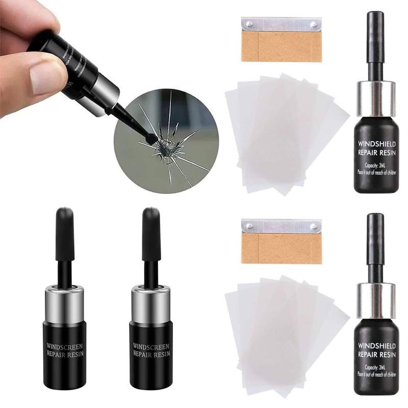 Auto Windschutzscheiben Reparaturset Werkzeug, Glas Reparatur Flüssigkeit, Auto Windshield Repair Kit, Glas Reparatur Set, Auto Glas Windschutzscheibe Reparatursatz Windschutzscheiben Reparatur von BNOYONERAS