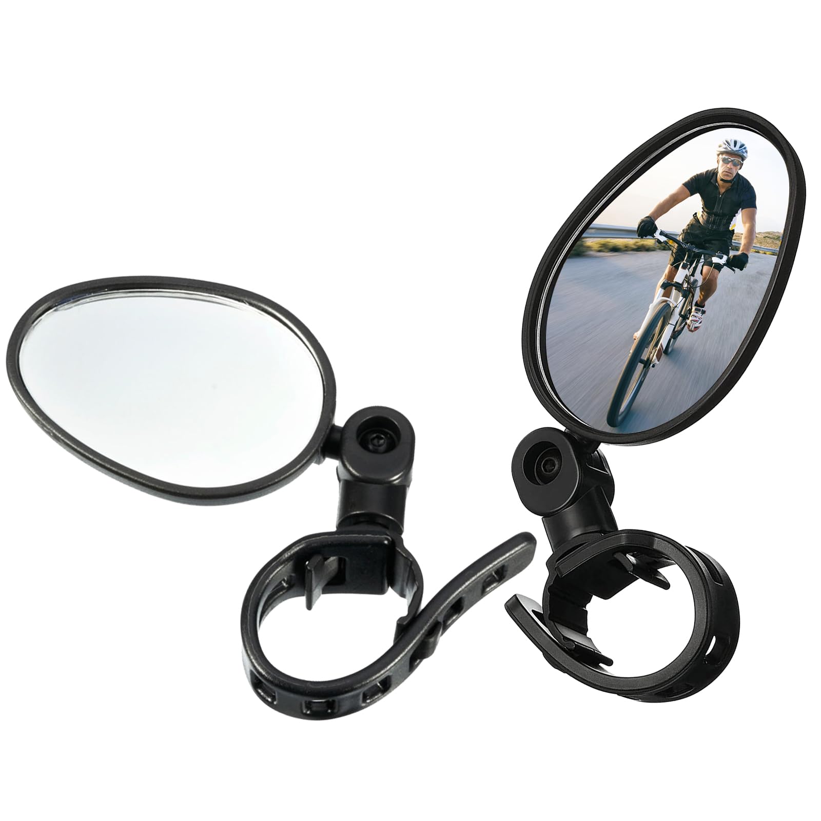 Fahrrad Spiegel, Fahrradspiegel, Fahrrad Rückspiegel, 2 Stück 360° Verstellbar Fahrradspiegel, Universal für Lenker 20-38mm, Fahrradrückspielgel für Fahrrad, Mountainbike, Rennräder von BNOYONERAS