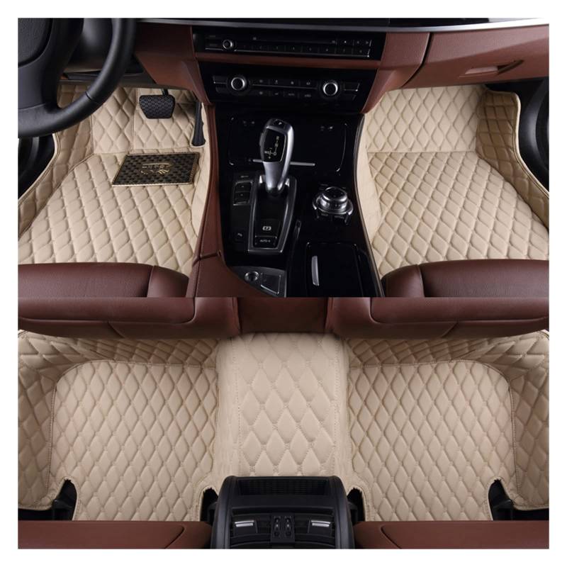 Benutzerdefinierte Bodenmatte kompatibel mit Genesis GV80 2021 2022 2023 2024 Autozubehör Fussteppich (Beige) von BOABEODVB