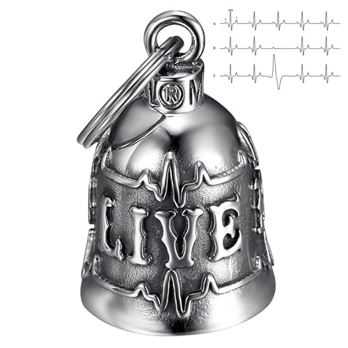 BOBIJOO JEWELRY - Clochette Moto ECG Ride to Live Porte-Bonheur Acier inoxydable Argent von BOBIJOO JEWELRY