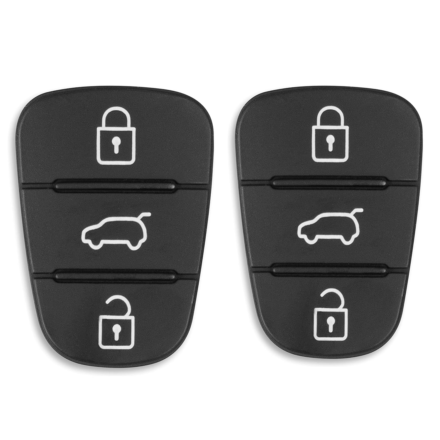 Auto Schlüsselhülle,2PCS Silikon Auto Remote Key 3-Tasten Autoschlüssel Hülle Gummi Gehäuse der Fernbedienung Schutzhülle Protector Cover Case Auto Zubehör von BOBOZHONG