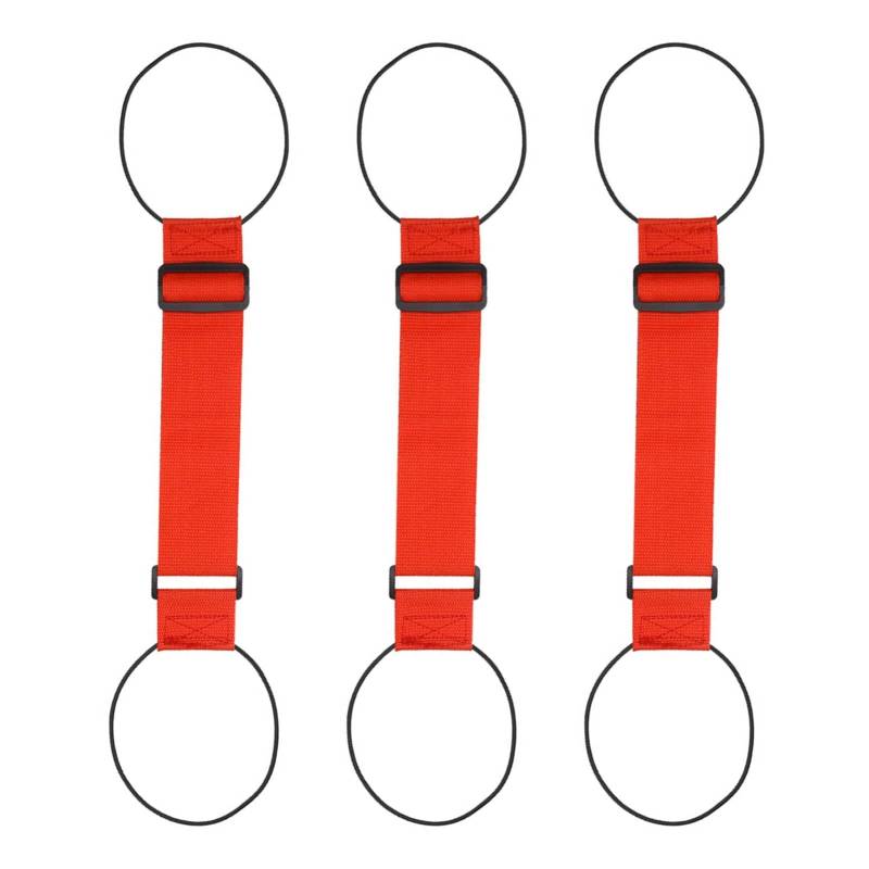 BODOBTF Verstellbarer Gepäckgurt, elastischer Befestigungsgurt für Gepäck, Reise, Koffer, fester Gurt, tragbarer Gepäck, Packgurt, Rot, 3 Stück von BODOBTF