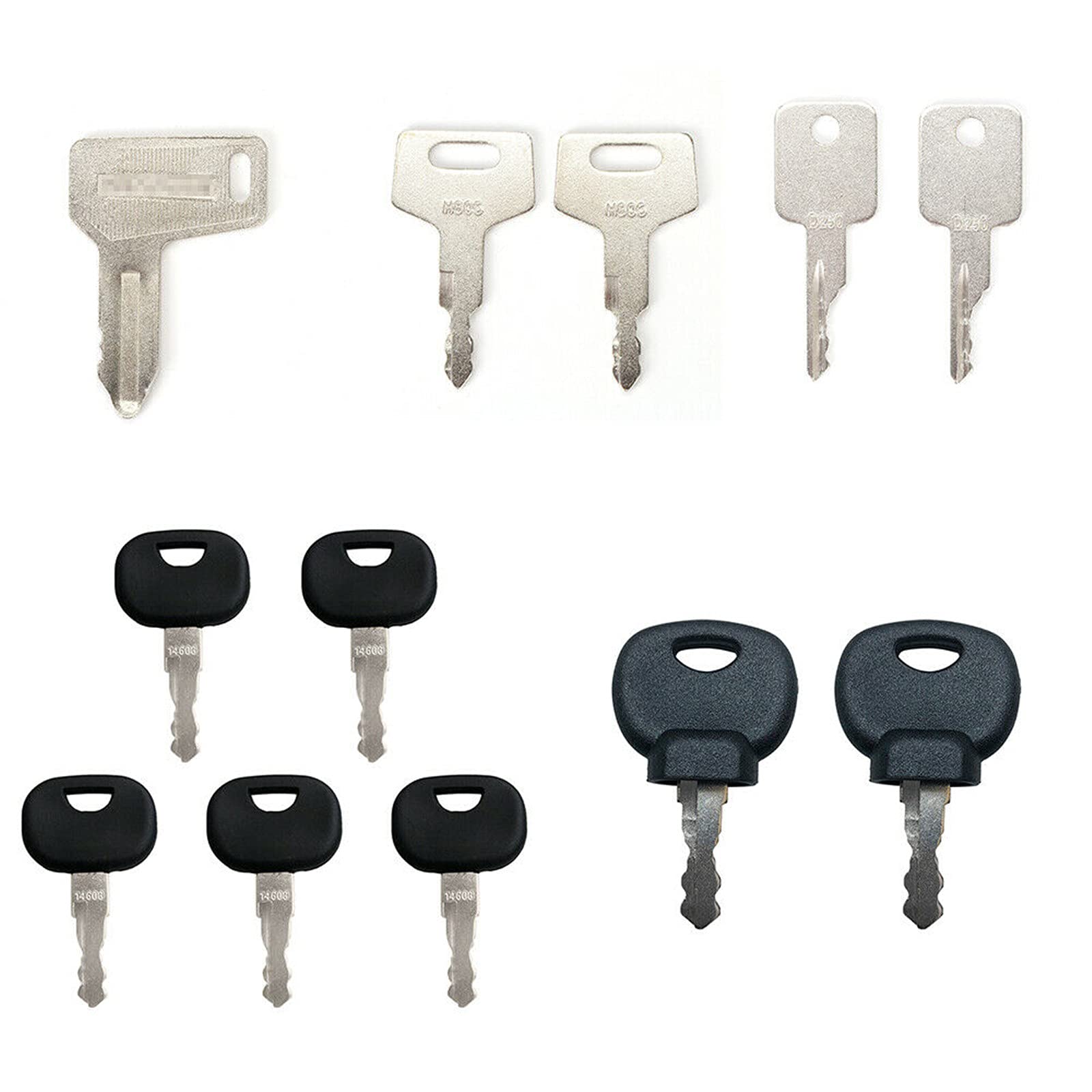 BODYA 12Pcs Heavy Equipment Key Zündschlüssel Set für 14603 H806 14607 D250 JCB BOMAG MANITOU Bobcat Yanmar von BODYA