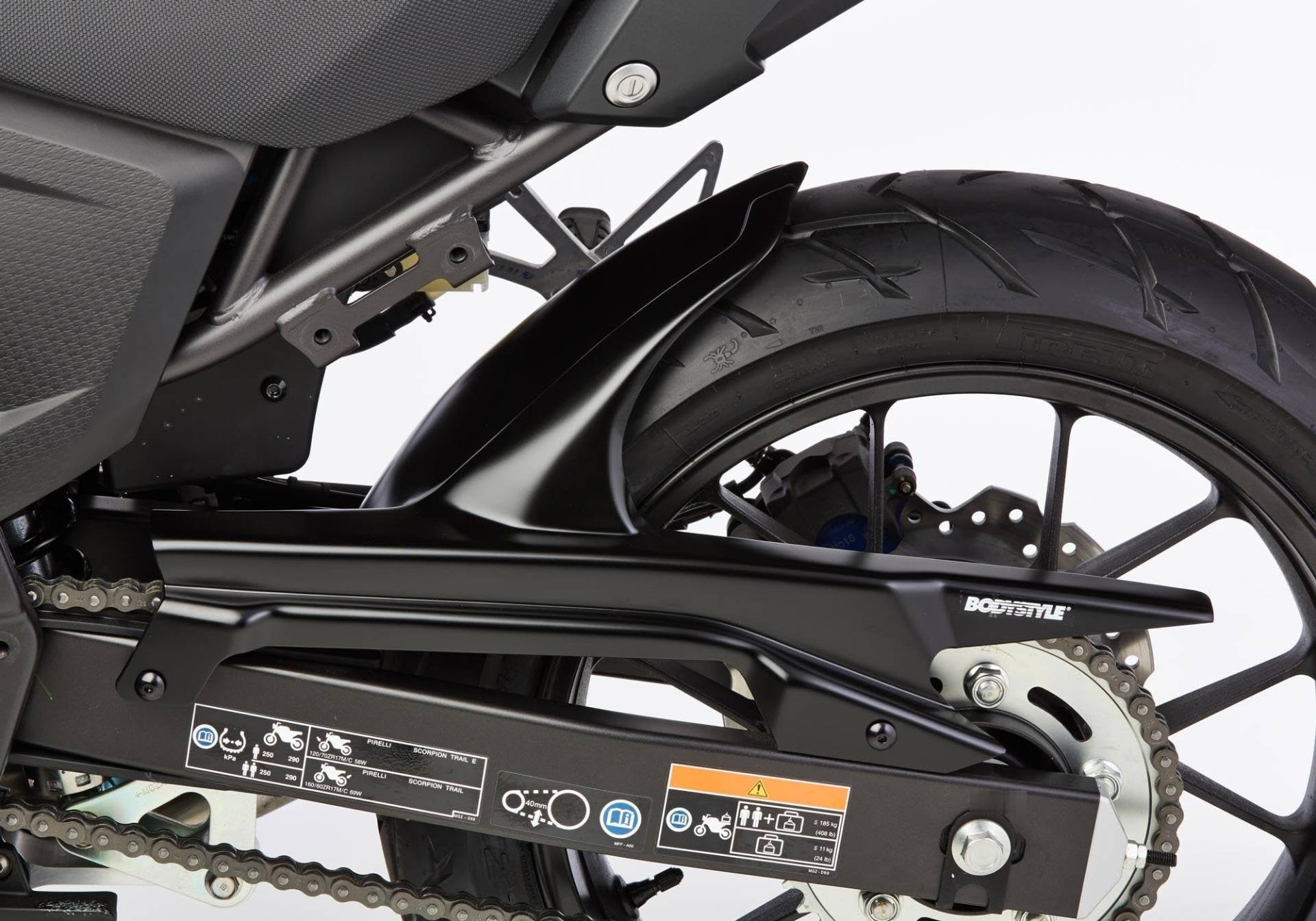 BODYSTYLE Hinterradabdeckung kompatibel mit Honda CB600 Hornet PC41 599 CCM Bj. 2007-2013 von BODYSTYLE