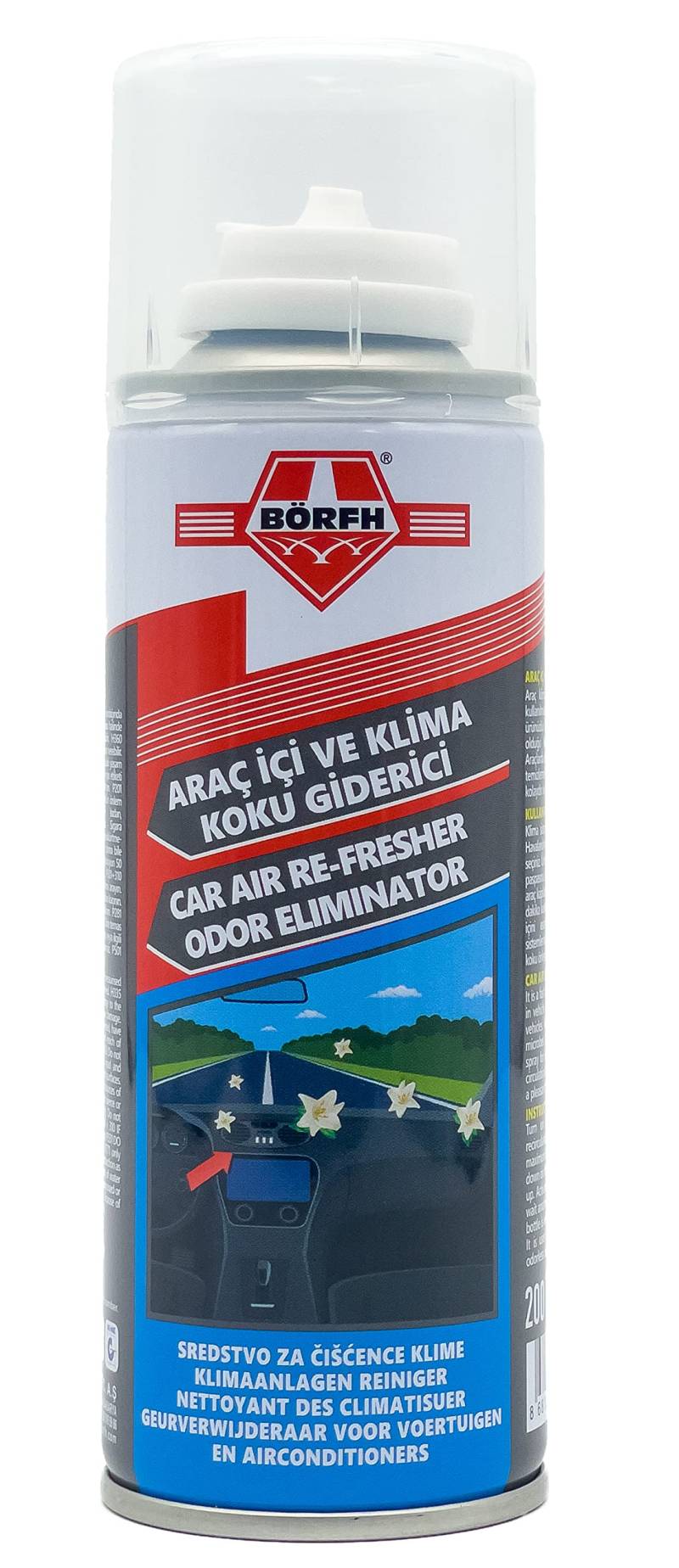 BÖRFH-Klimareiniger Spray - Effektive Reinigung für Ihre Autoklimaanlage - Entfernt Bakterien, Pilze, Schimmel und unangenehme Gerüche - 200ml Spraydose von BÖRFH