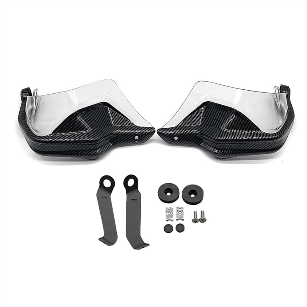 BOEYDSE88 Motorrad Handschutz Für H&ONDA Integra750 NC750D NC 750 D Integra 750 S Motorrad Schwarz Handprotektoren Bremse Kupplungshebel Schutz Handschutz Schild(Carbon Clear57) von BOEYDSE88