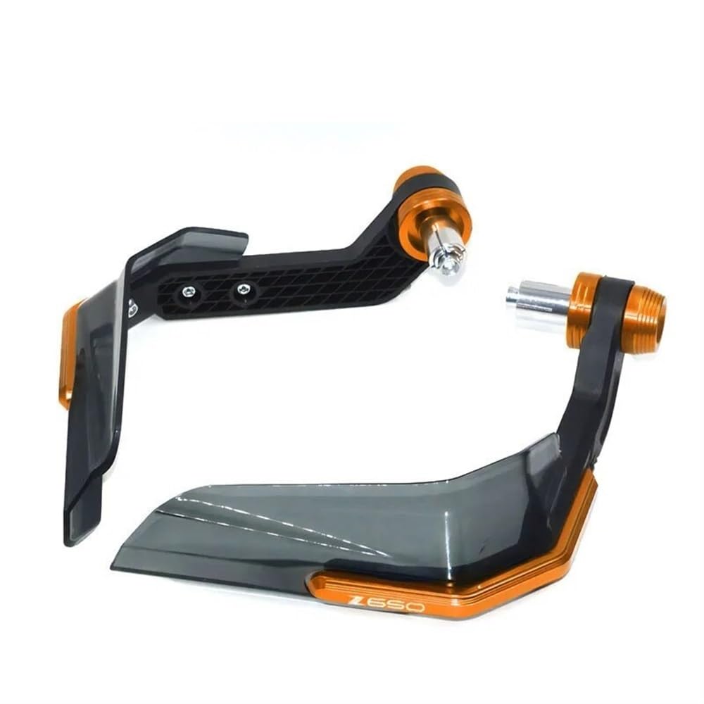 BOEYDSE88 Motorrad Handschutz Für KA&WA&SAKI Z 650 Z650 2017-2021 2022 Lenker Motorrad Zubehör Handschutz Schild Hand Schutzfolie Windschutzscheibe(Orange) von BOEYDSE88