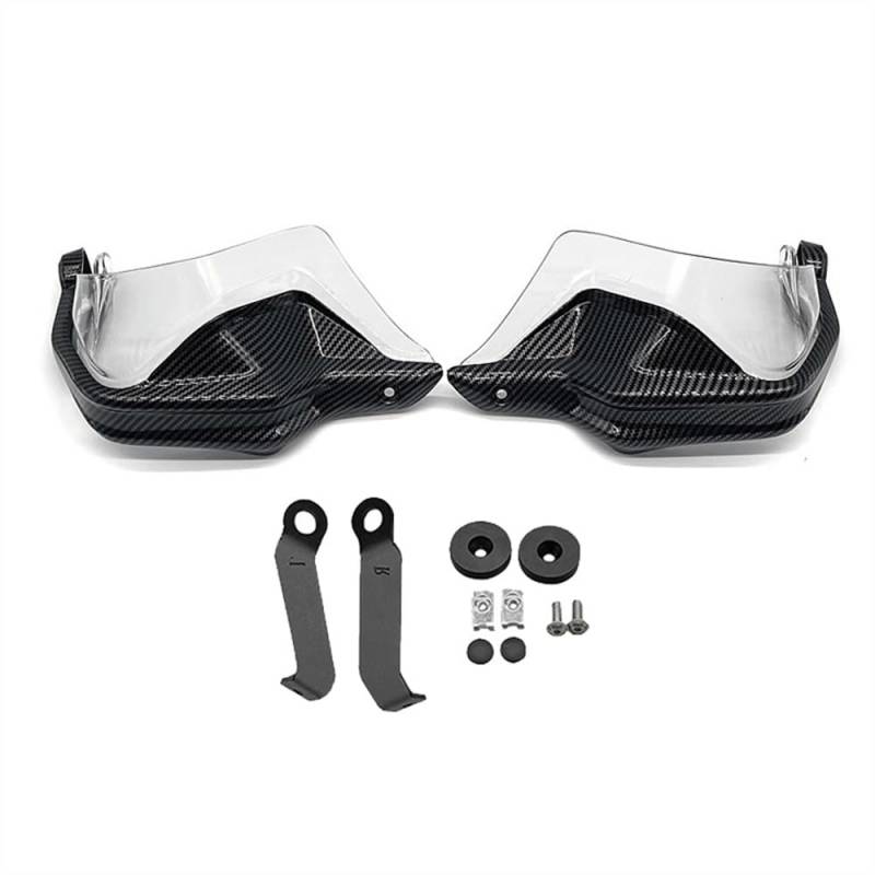 BOEYDSE88 Motorrad Handschutz Motorrad Lenker Handschutz Für H&ONDA Integra750 NC750D Integra 750 NC750 NC 750 D Schild Hand Schutzfolie Windschutzscheibe(Carbon Clear57) von BOEYDSE88