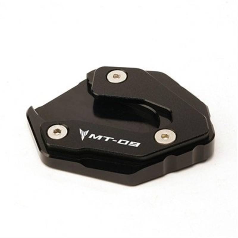 BOEYDSE88 Motorrad-Seitenständerpolster Für Y&AMAHA MT09 Tracer 900 GT MT09 XSR 900 2015-2020 Motorrad Seite Unterstützung Verstärker Erweiterungen Kickstand Pad(All Black) von BOEYDSE88