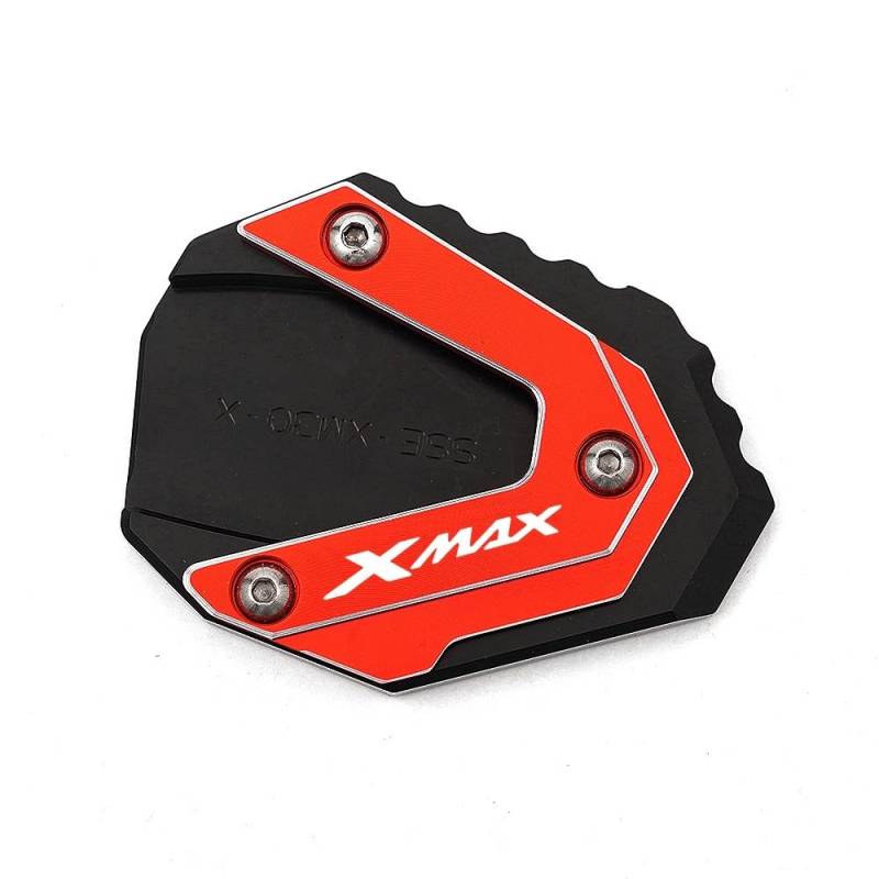 BOEYDSE88 Motorrad-Seitenständerpolster Für Y&AMAHA XMAX300 XMAX125 XMAX250 Xmax 300 125 250 2017-2021 2022 Motorrad Ständer Pad Seite Stehen Platte Spalte Hilfs(K Red) von BOEYDSE88