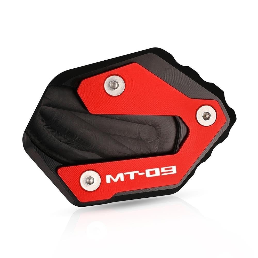 BOEYDSE88 Motorrad-Seitenständerpolster Motorrad Aluminium Kickstand Fuß Seitenständer Erweiterung Enlarger Pad Stützplatte Für Y&AMAHA MT09 MT-09 Tracer 900 GT XSR900(MT09-02) von BOEYDSE88