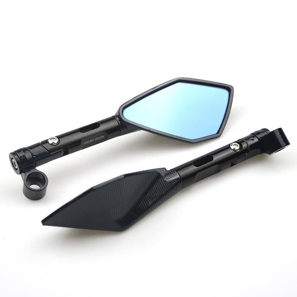 Motorrad-Rückspiegel Universal CNC Aluminium Legierung Motorrad Teile Lenker Rückspiegel Blau Anti-Glare Spiegel Für H&ONDA(8) von BOEYDSE88