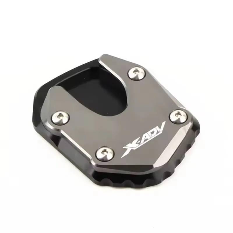 Motorrad Ständerverlängerung CNC Motorrad Kickstand Verlängerung Fuß Seitenständer Vergrößerte Platte Pad Für X-ADV750 XADV750 2021-2024 Modelle Entworfen(Titanium) von BOEYDSE88