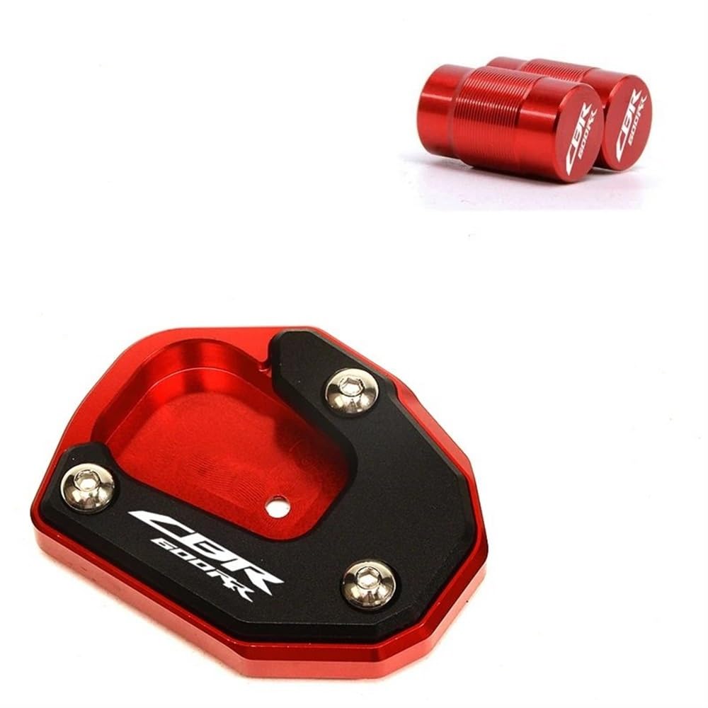 Motorrad Ständerverlängerung Für CBR600RR CBR 600RR 2007-2022 2021 2020 Motorrad Ventil Kappe & Kickstand Fuß Seite Stehen Verlängerung Pad Unterstützung Platte(Red A) von BOEYDSE88