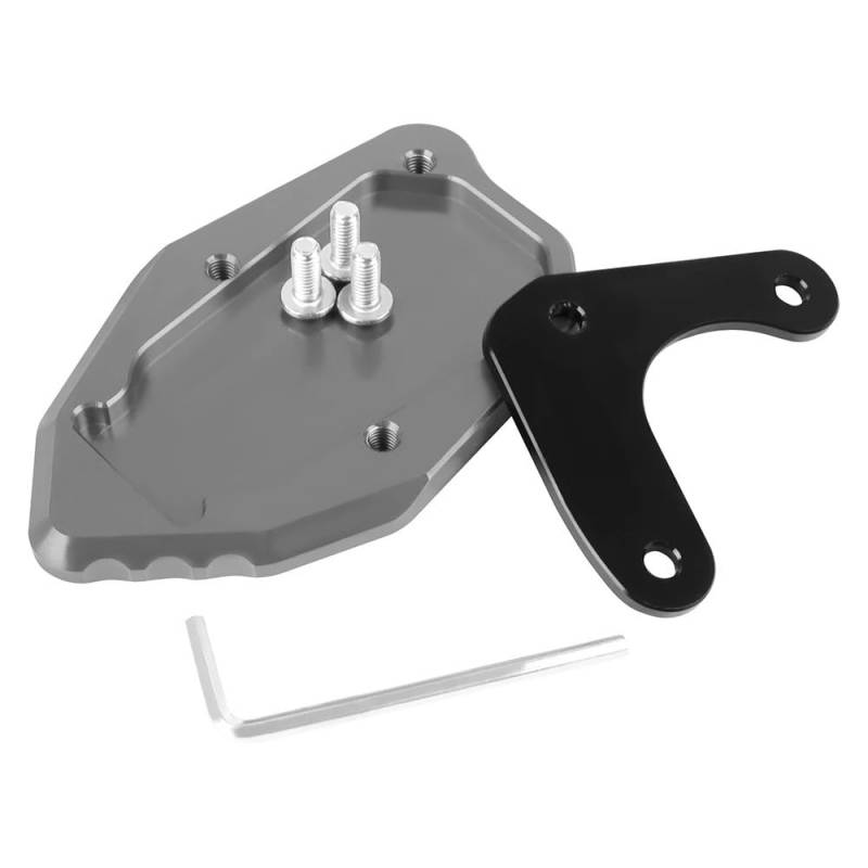 Motorrad Ständerverlängerung Für CRF300L CRF 300 L CRF 300 Rally 2020 2021-2024 Kickstand Verlängerung Platte Fuß Seite Stehen Enlarger Pad Unterstützung Platte(Titanium-no logo) von BOEYDSE88