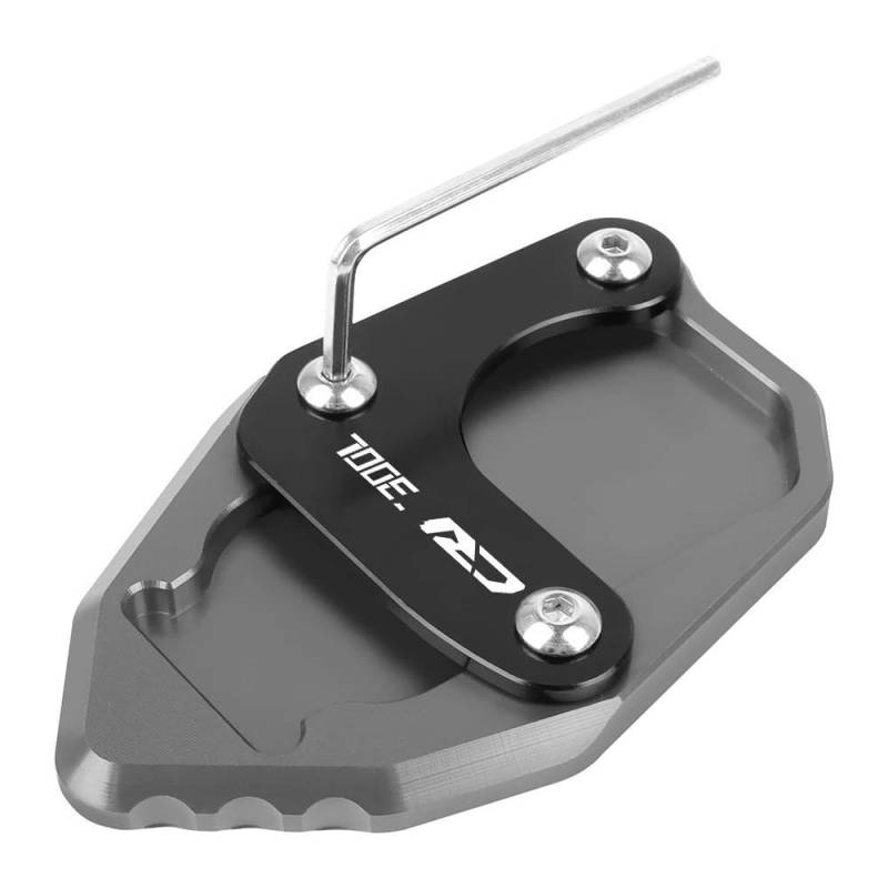 Motorrad Ständerverlängerung Für CRF300L CRF 300 L CRF 300 Rally 2020 2021-2024 Kickstand Verlängerung Platte Fuß Seite Stehen Enlarger Pad Unterstützung Platte(Titanium-with logo) von BOEYDSE88