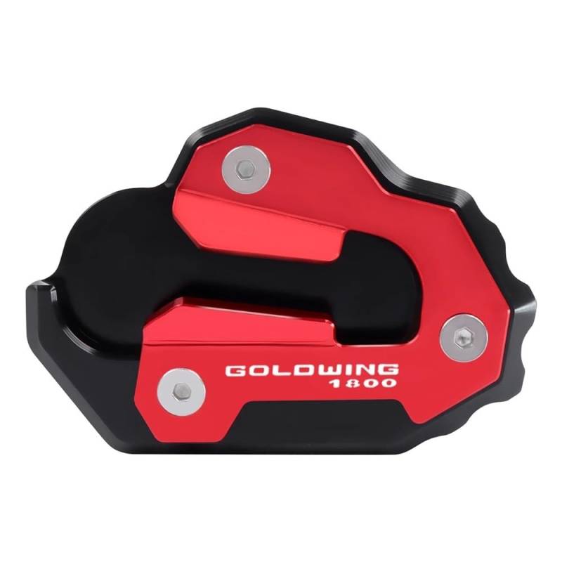 Motorrad Ständerverlängerung Für Goldwing 1800 GL 1800 F6B GL1800 2020-2023 Motorrad CNC Ständer Verlängerung Fuß Seite Stehen Pad Unterstützung Platte(Red) von BOEYDSE88