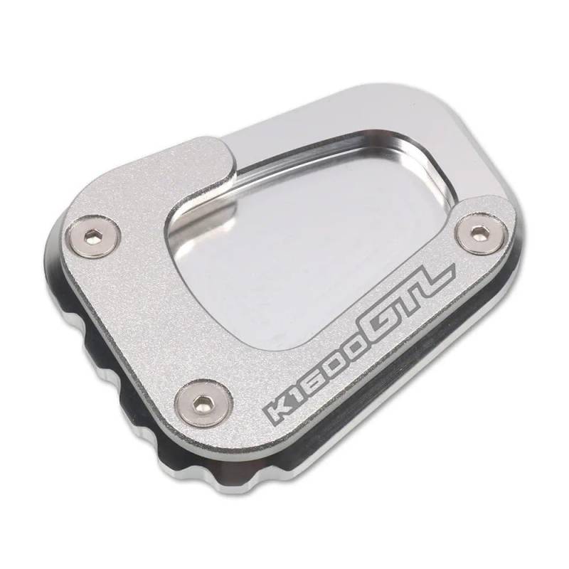 Motorrad Ständerverlängerung Für K1600GT K1600GTL K 1600 GT GTL Motorrad CNC Kickstand Fuß Seitenständer Verlängerungspolster Stützplatte Vergrößern Ständer(Silver-K1600GTL) von BOEYDSE88