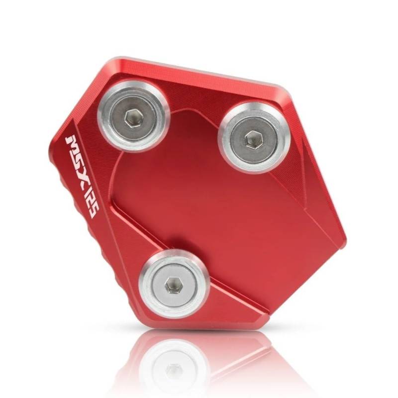 Motorrad Ständerverlängerung Für MSX125 CNC Aluminium Motorrad Seitenständer Vergrößern Ständer Verlängerungsplatte Pad GROM MSX125 MSX 125 2014-2015(Red) von BOEYDSE88