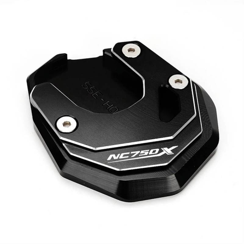 Motorrad Ständerverlängerung Für NC750X 2021 2022 2023 NC 750X NC750 X Motorrad CNC Fuß Seite Stehen Platte Ständer Enlarger Unterstützung Verlängerung Pad(Black-A) von BOEYDSE88