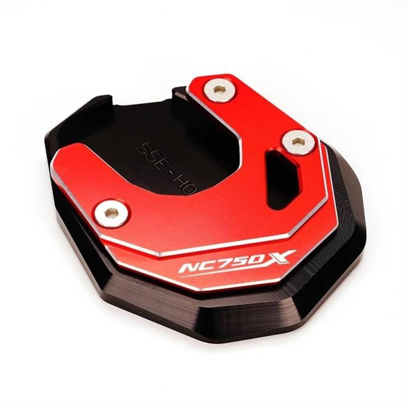 Motorrad Ständerverlängerung Für NC750X 2021 2022 2023 NC 750X NC750 X Motorrad CNC Fuß Seite Stehen Platte Ständer Enlarger Unterstützung Verlängerung Pad(Red-A) von BOEYDSE88