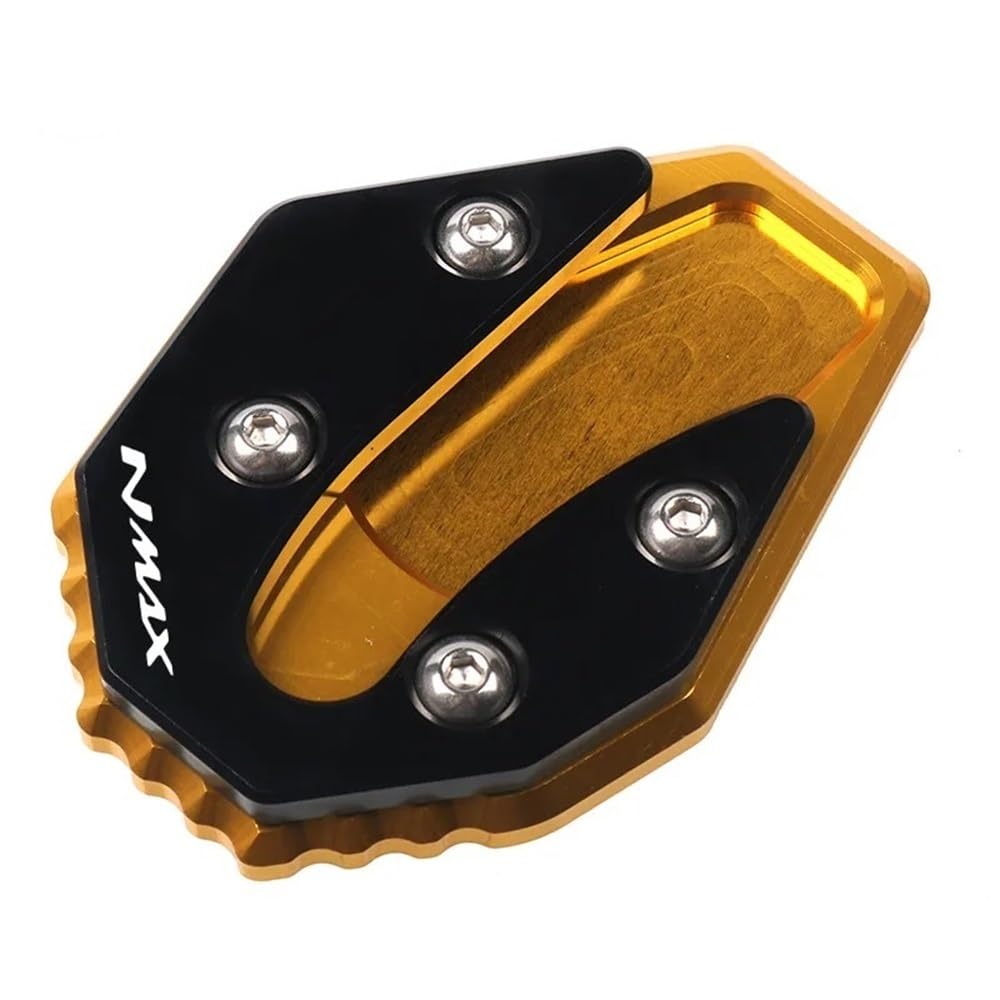 Motorrad Ständerverlängerung Für NMAX155 NMAX125 NMAX 155 NMAX 125 2020-2023 Motorrad Kickstand Fuß Seite Stehen Verlängerung Pad Unterstützung Platte Vergrößern(Gold) von BOEYDSE88