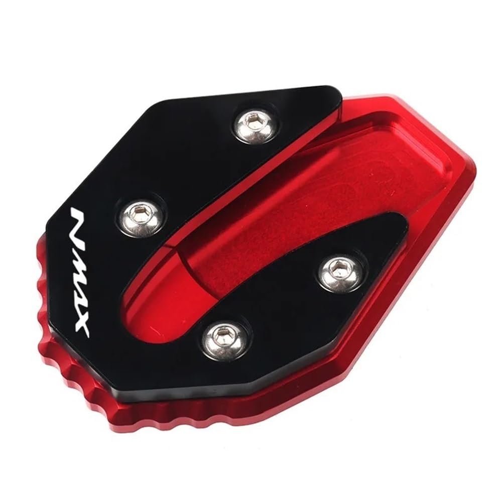 Motorrad Ständerverlängerung Für NMAX155 NMAX125 NMAX 155 NMAX 125 2020-2023 Motorrad Kickstand Fuß Seite Stehen Verlängerung Pad Unterstützung Platte Vergrößern(Red) von BOEYDSE88