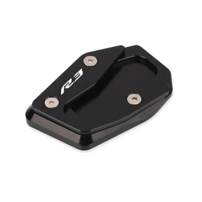 Motorrad Ständerverlängerung Kickstand Fußseite Verlängerung Pad Unterstützung Platte Vergrößern Ständer Für YZF-R3 YZF-R25 YZFR3 YZFR25 YZF R3 R25 2021-2024(Black) von BOEYDSE88