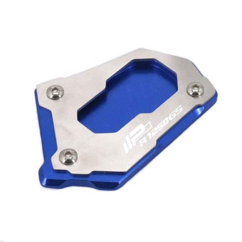 Motorrad Ständerverlängerung Motorrad Kickstand Fuß Seite Verlängerung Pad Unterstützung Platte Vergrößern Stand Fit Für R1250GS Rallye HP R1250 GS 2018-2021(Blue) von BOEYDSE88