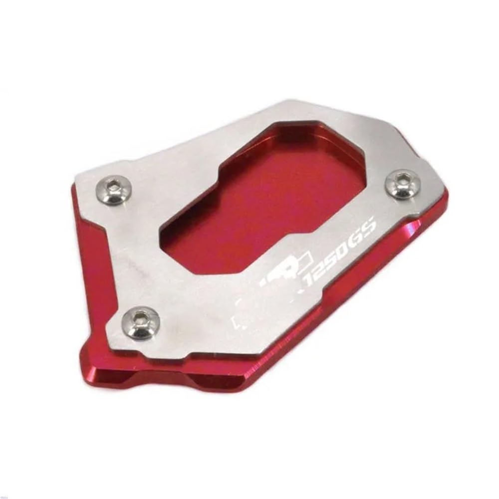 Motorrad Ständerverlängerung Motorrad Kickstand Fuß Seite Verlängerung Pad Unterstützung Platte Vergrößern Stand Fit Für R1250GS Rallye HP R1250 GS 2018-2021(Red) von BOEYDSE88