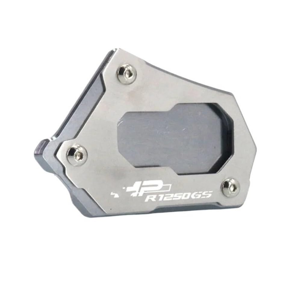 Motorrad Ständerverlängerung Motorrad Kickstand Fuß Seite Verlängerung Pad Unterstützung Platte Vergrößern Stand Fit Für R1250GS Rallye HP R1250 GS 2018-2021(Titanium) von BOEYDSE88