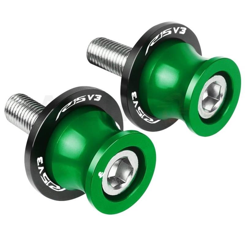 Spulenschieber Motorrad Schwinge Slider Spulen CNC Stand Schrauben 6MM FÜR YZFR15 R15 V3 R15V3 2019-2021 2020 2019 2018 Teile(6MM Green) von BOEYDSE88