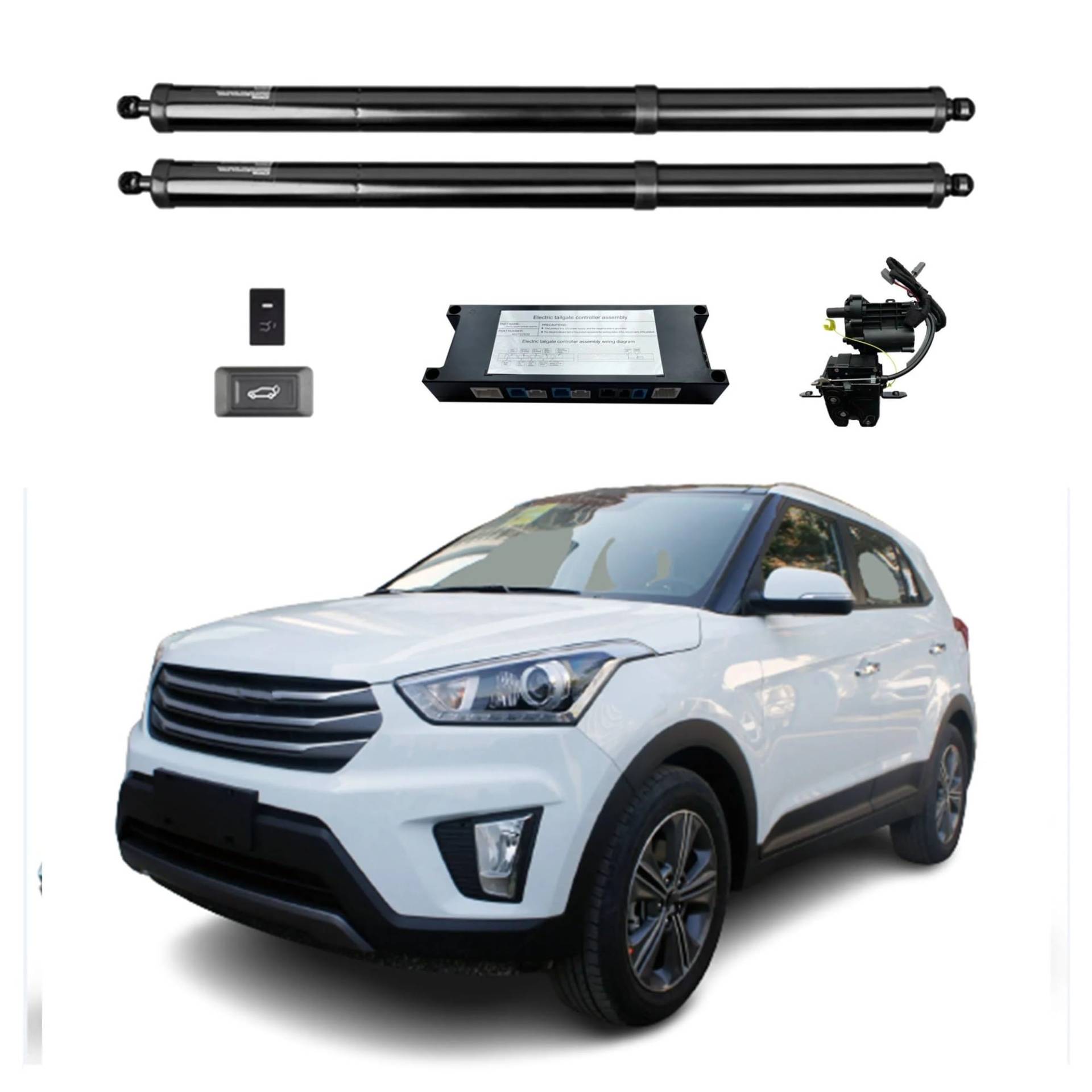 Antriebseinheit Heckklappe Gasdruckfeder Für Hyundai Für Creta Für Cantus 2015 2016 2017 2018 2019 Elektrische Heckklappe Auto Boot Stamm Strut Shock Lift Stange(with Kick Sensor) von BOHHO