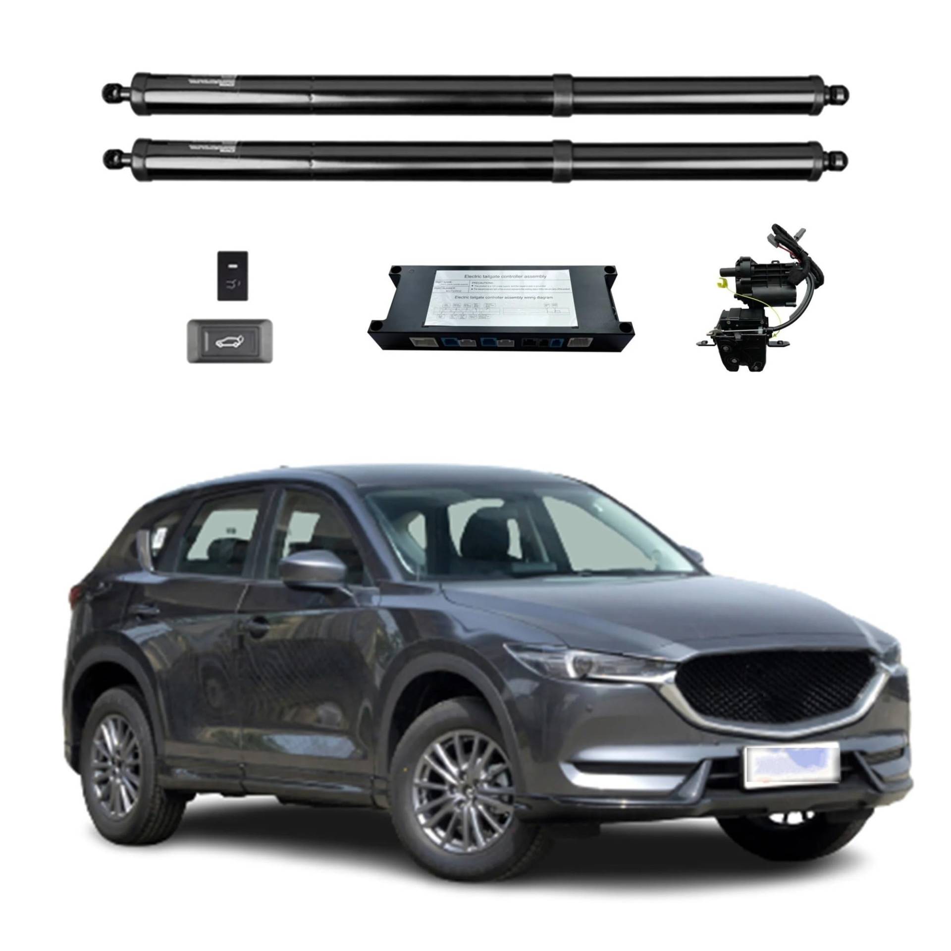 Antriebseinheit Heckklappe Gasdruckfeder Für Mazda CX-5 2017-2024 Elektrische Heckklappe Power Heckklappe Auto Stamm Zurück Türöffner Mit Fernbedienung Funktion(Without Kick Sensor) von BOHHO