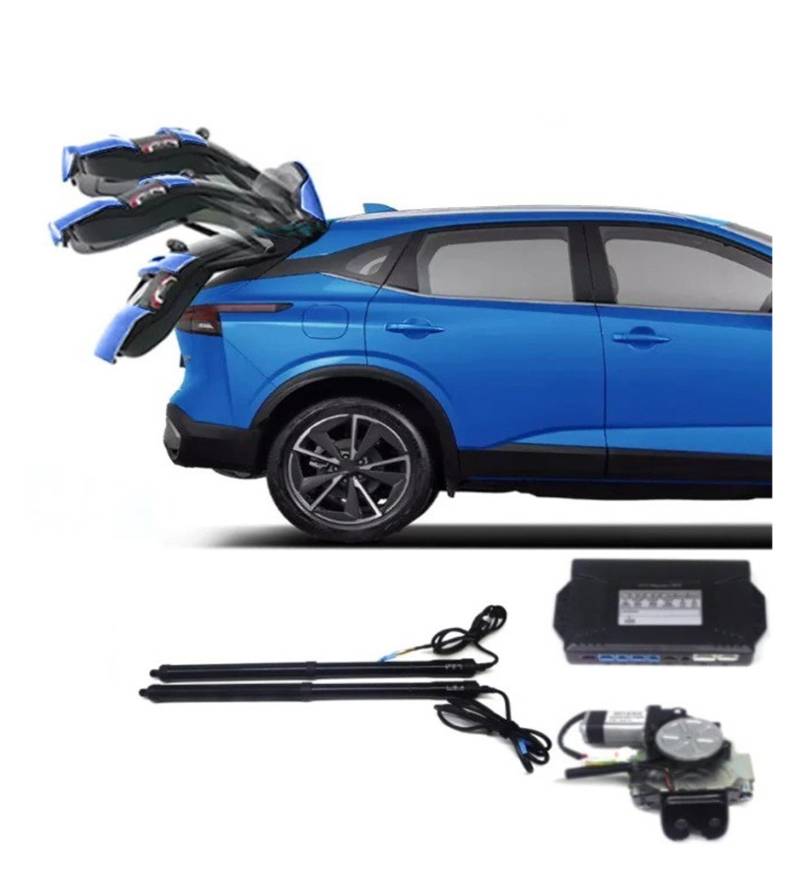 Antriebseinheit Heckklappe Gasdruckfeder Für Nissan Für Qashqai 2016-2023 Auto Elektrische Heckklappe Automatische Steuerung Stamm Stick Auto Hinten Tür Power Kit(with Kick Sensor) von BOHHO