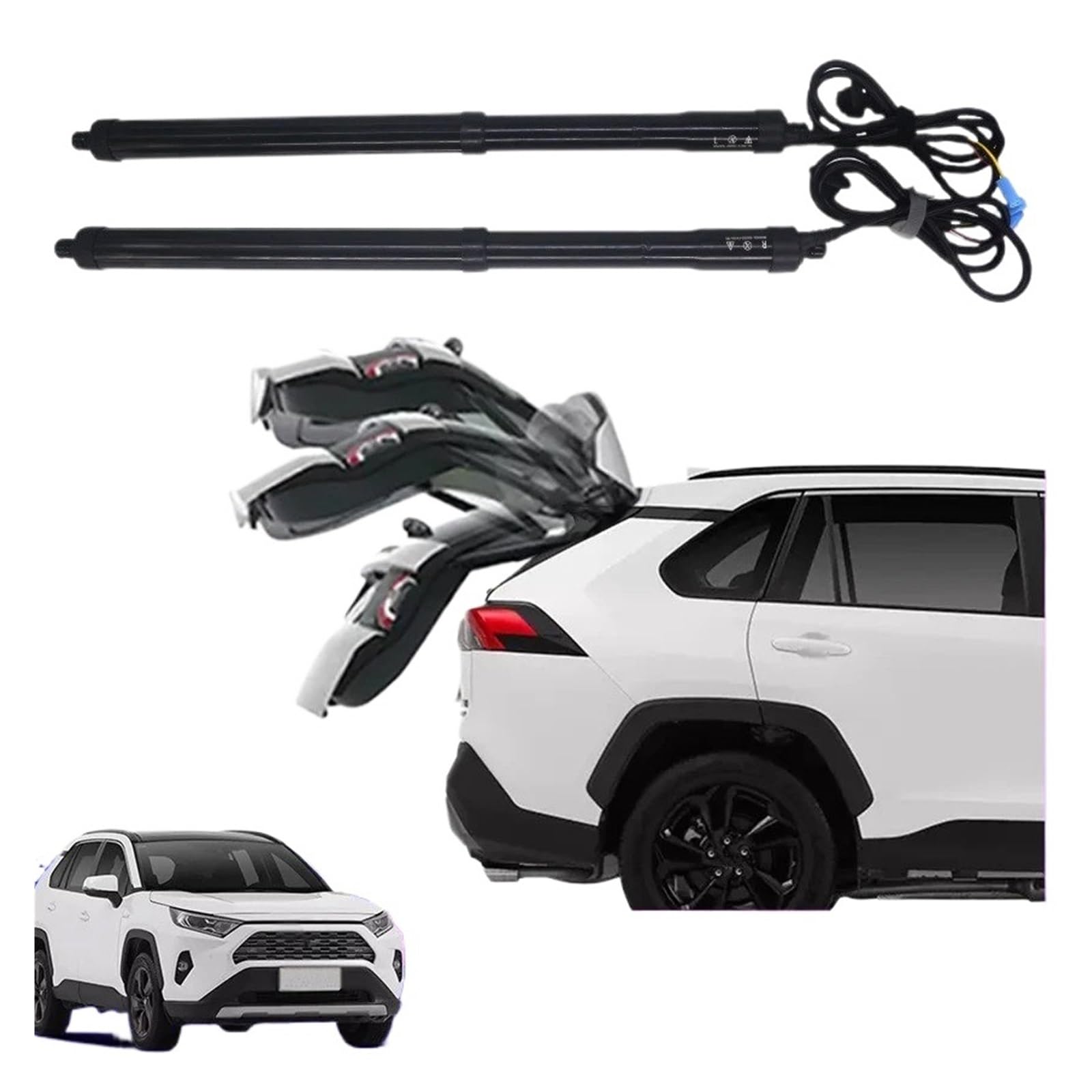 Antriebseinheit Heckklappe Gasdruckfeder Für Toyota Für RAV4 2013-2020 2021 2022 2023 2024 Edition Elektrische Heckklappenmodifikation Heckbox Intelligentes Autozubehör(No Kick Sensor) von BOHHO