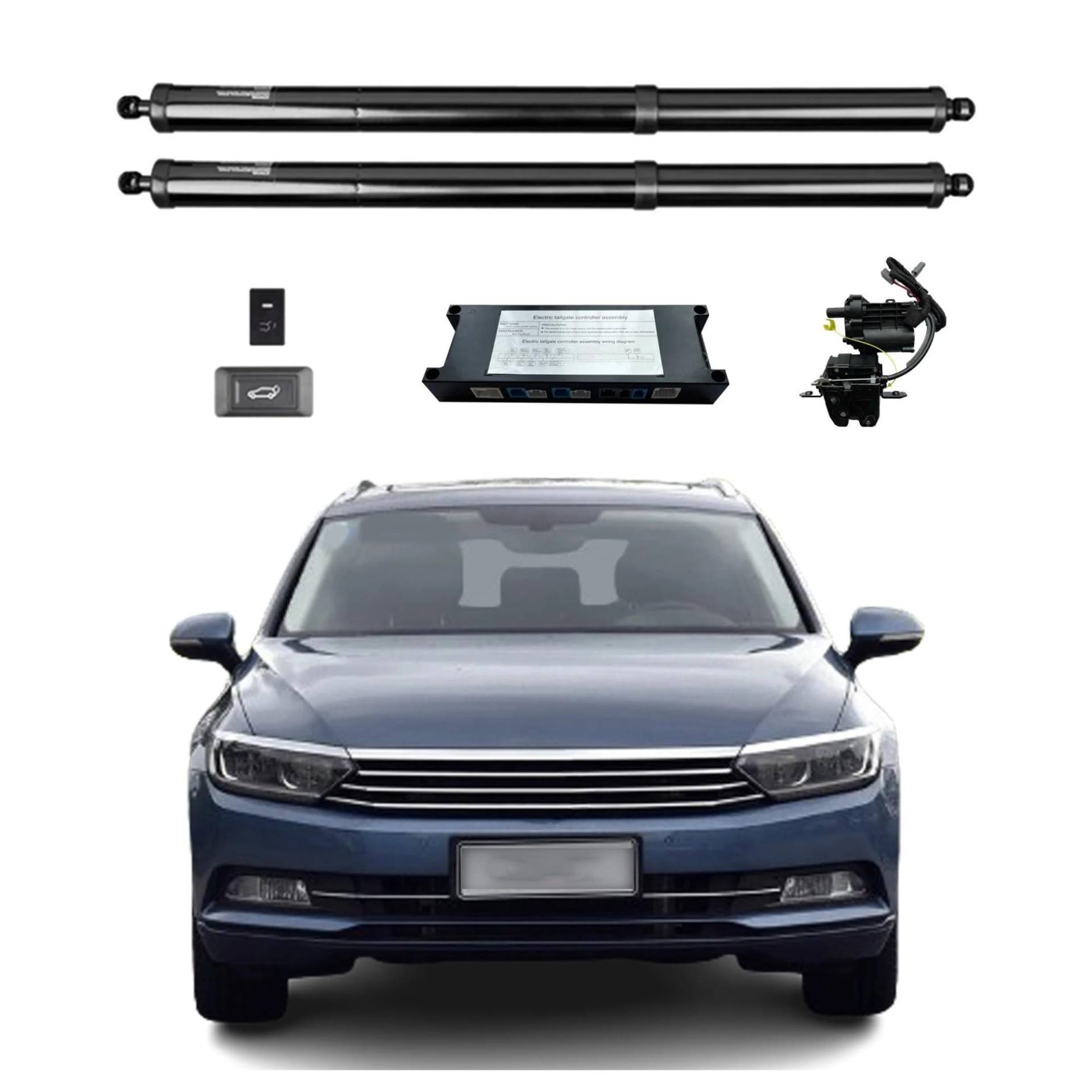 Antriebseinheit Heckklappe Gasdruckfeder Für VW Für Passat Für Alltrack 2015-2024 Elektrische Heckklappe Auto Boot Stamm Strut Shock Lift Stange Antrieb(Without Kick Sensor) von BOHHO