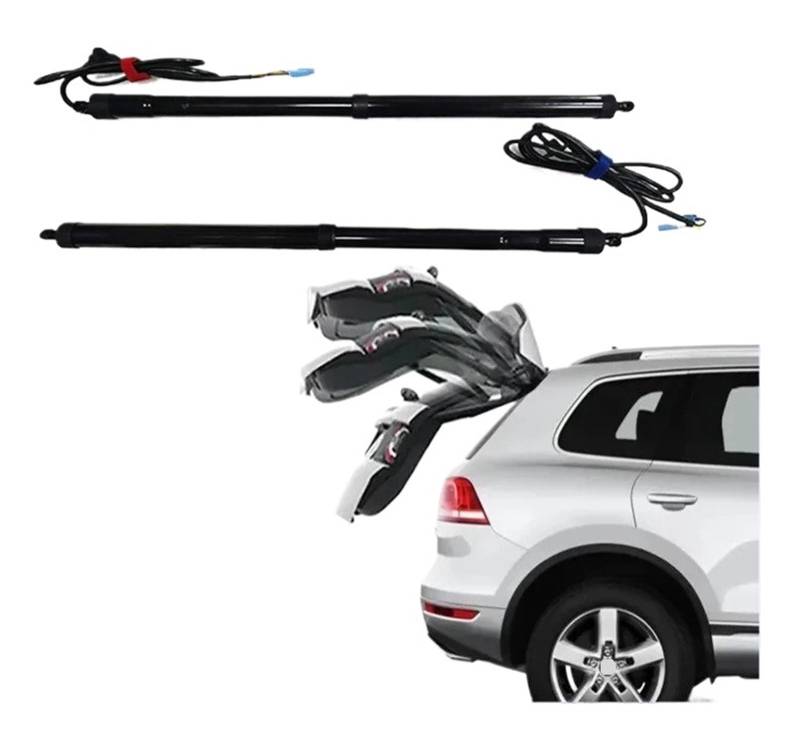 Antriebseinheit Heckklappe Gasdruckfeder Für VW Für Touareg 2011-2023 Auto Elektrische Heckklappe Automatische Steuerung Stamm Stick Auto Hinten Tür Power Kit(with Kick Sensor) von BOHHO